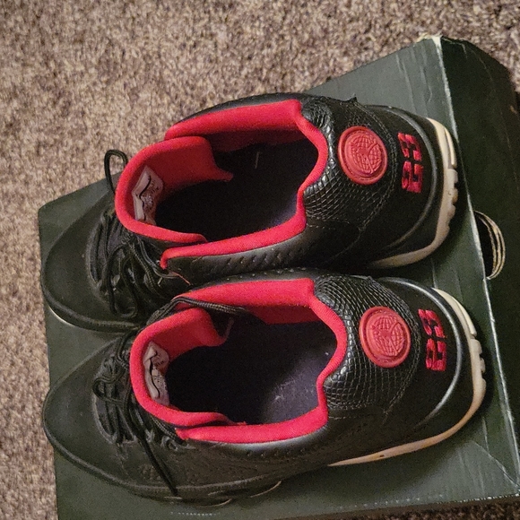 Air Jordan 9 Retro snake skin low  Black/Gym Red-White - Picture 4 of 9